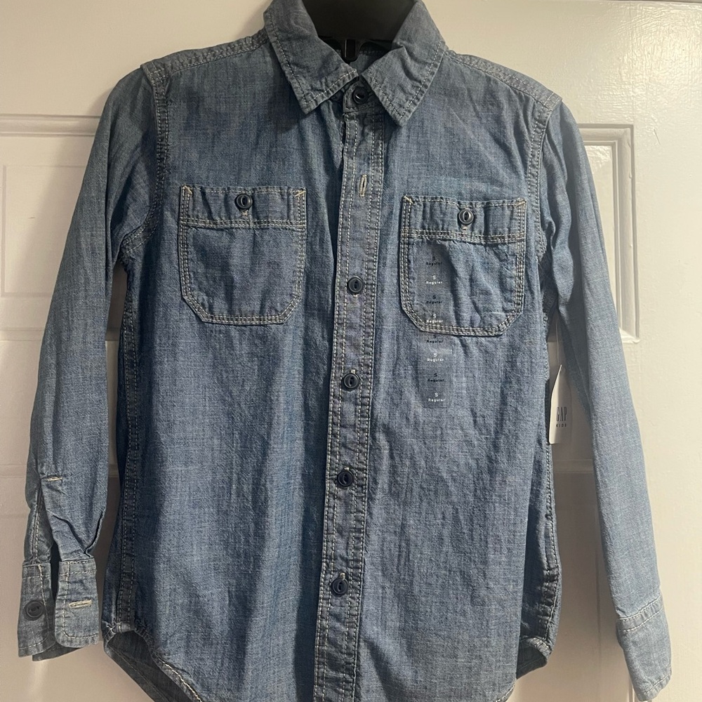 GAP Boy’s Blue Denim Casual Shirt - S